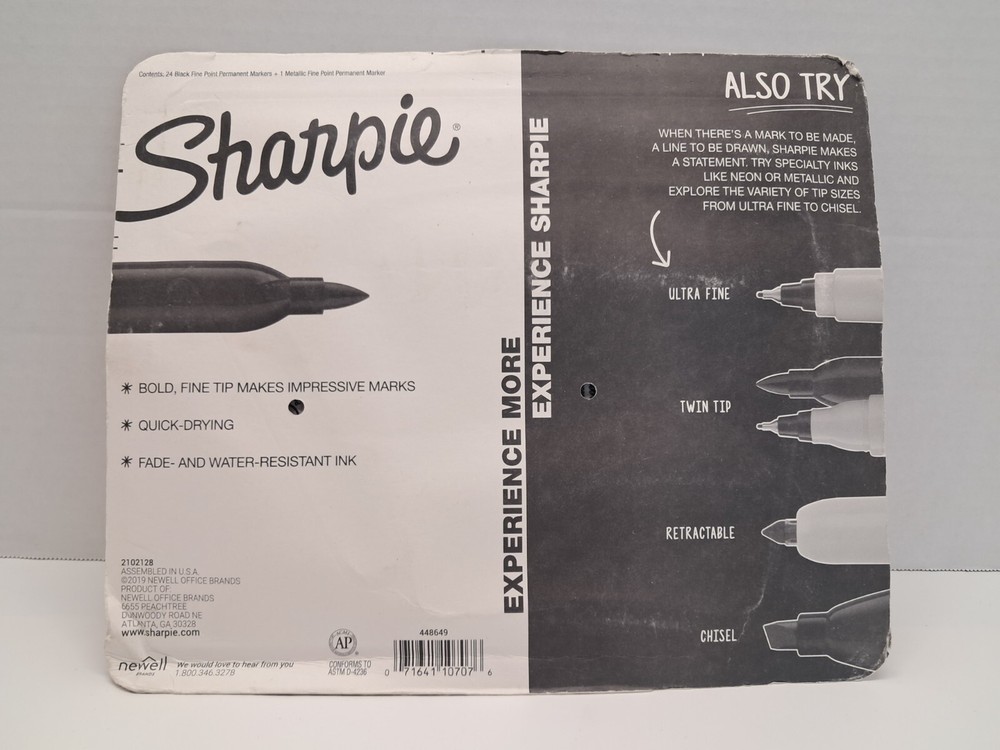 Sharpie Permanent Marker - Black 24+1 Pack