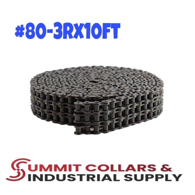 #80 Roller Chain 10 Feet with 1 Connecting Links