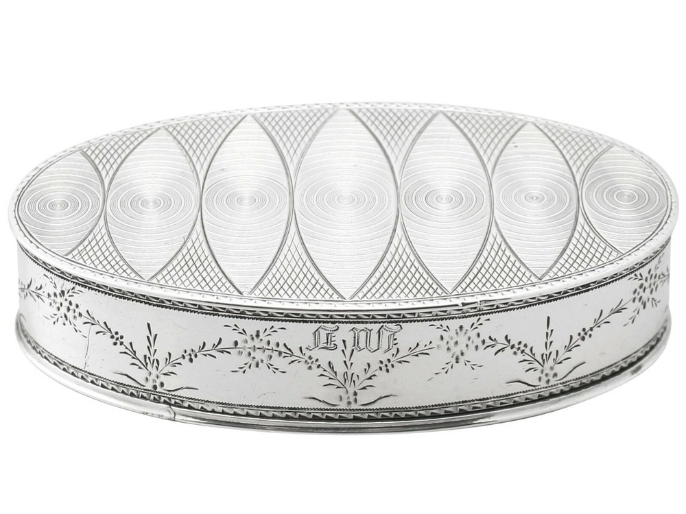 Antique Austrian Silver Table Snuff Box, 1807