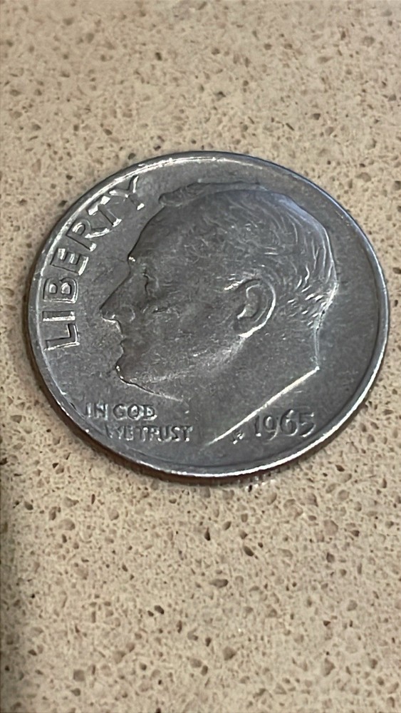 1965 Roosevelt Dime No Mint Mark Circulated