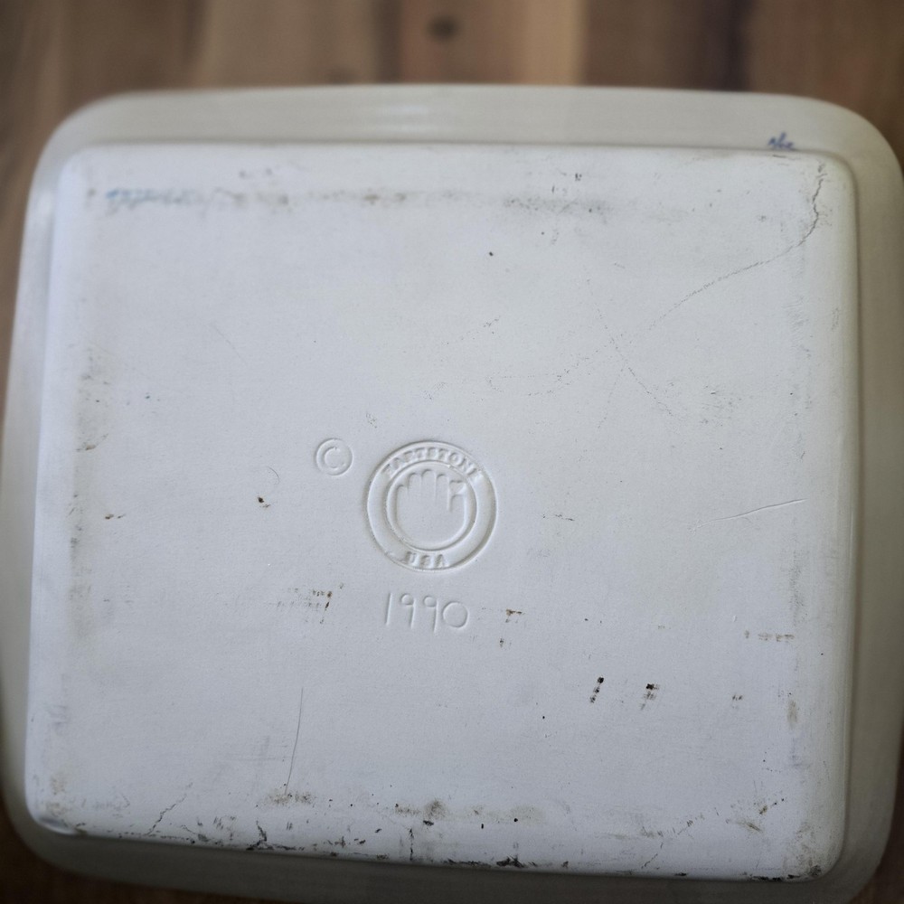 Vintage Hartstone American Flag Baking Dish Rectangular White Ceramic USA 1990