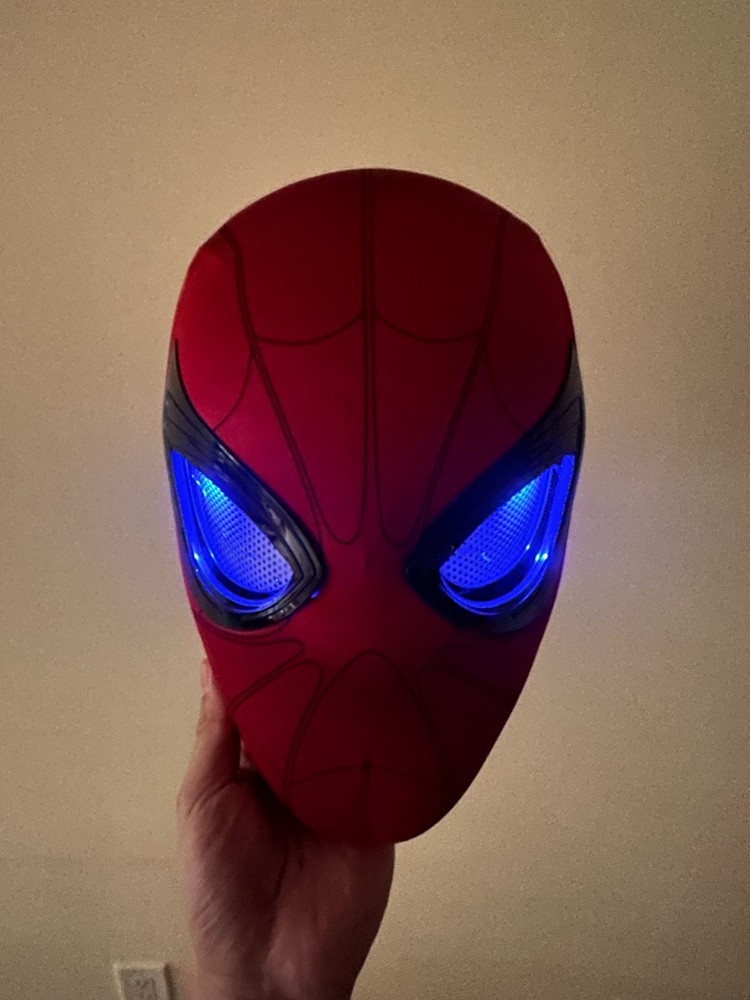 LED Light Up Full Head Cosplay Mask Moving Eyes Remote Control Ring