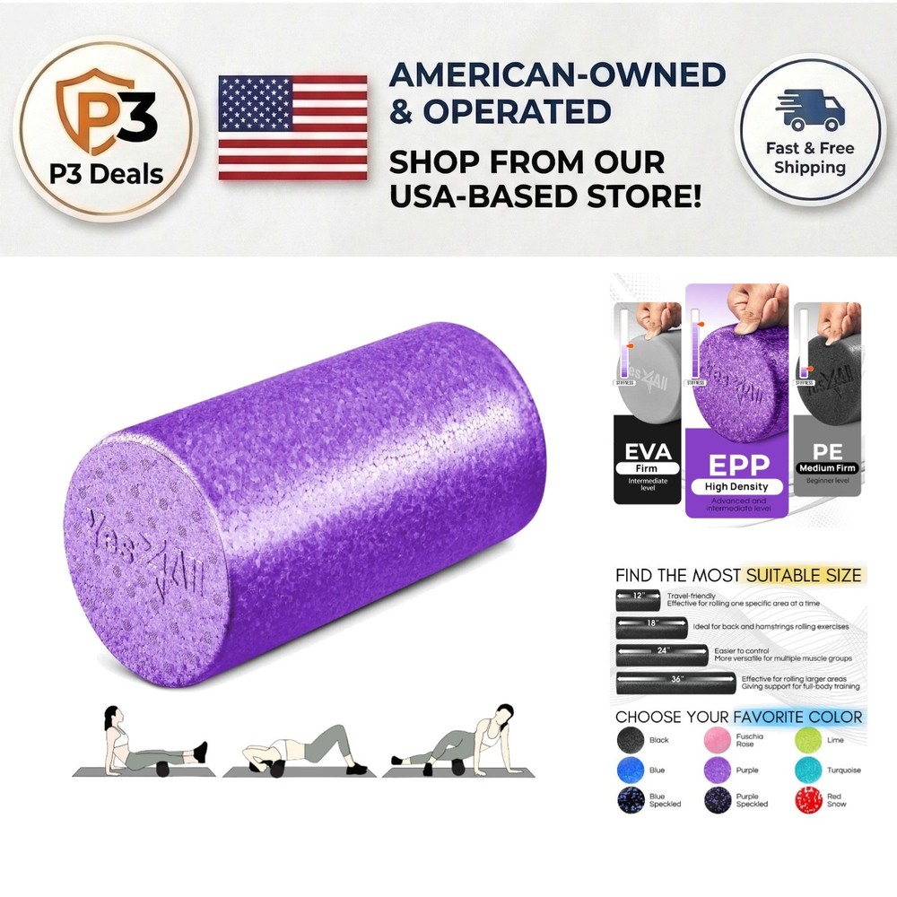 Versatile 12-Inch EPP Foam Roller for Enhanced Mobility & Flexibility Training