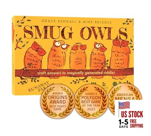 Smug Owls Card Game - an Award-Winning Hilarious & Creative Riddle-Solving