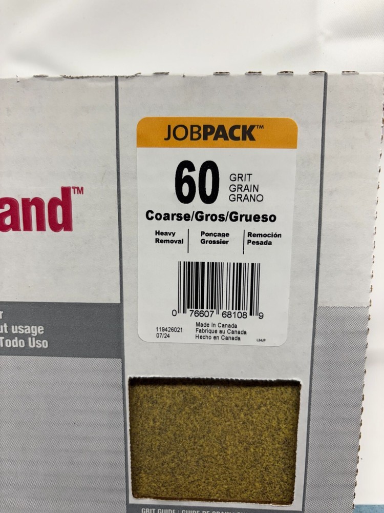 Norton 60-grit Sandpaper, 25 sheet pack, 9"x11"