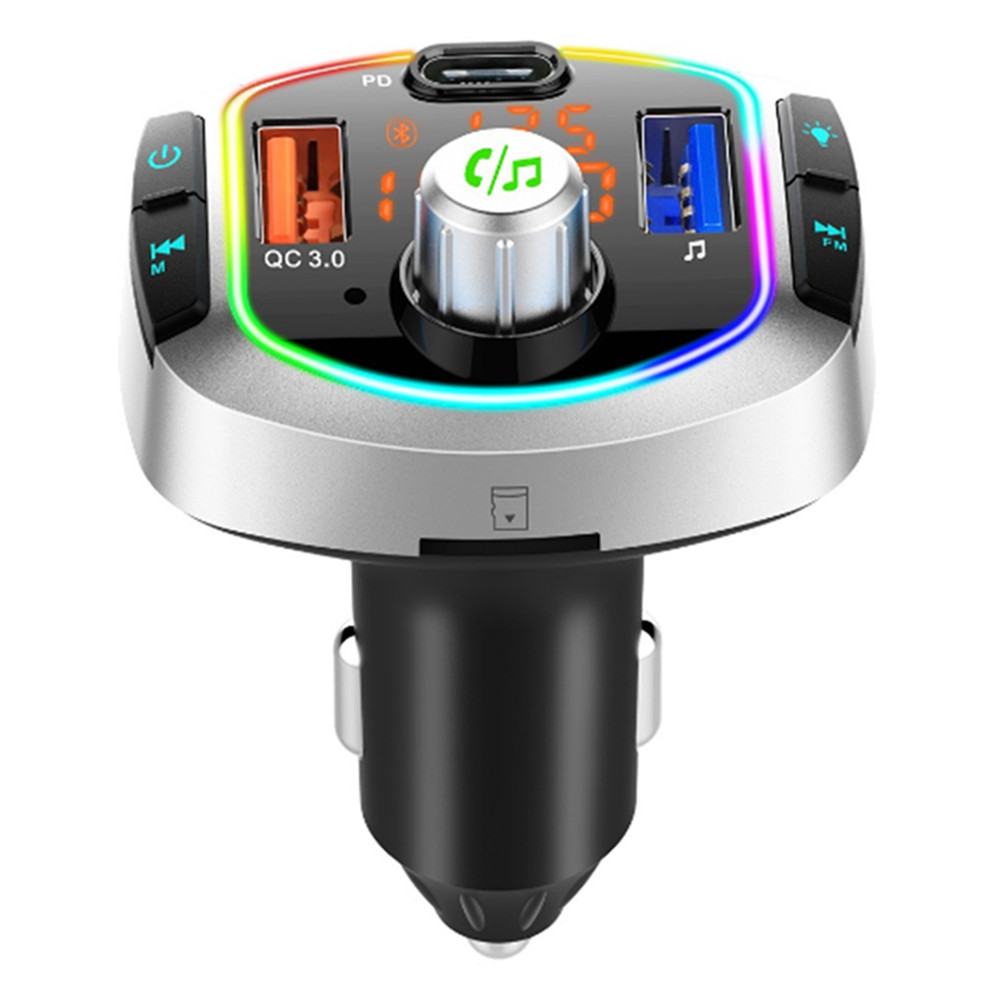 Car Bluetooth FM Transmitter MP3 U Disk Player Adapter Car Fast Dual USB Charger