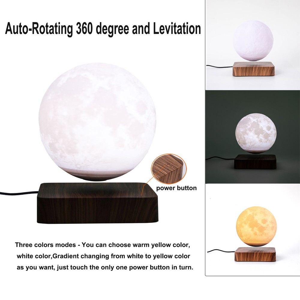 3D Moon Lamp Night Light Printing Magnetic Levitating FloatingRoom Table Decor