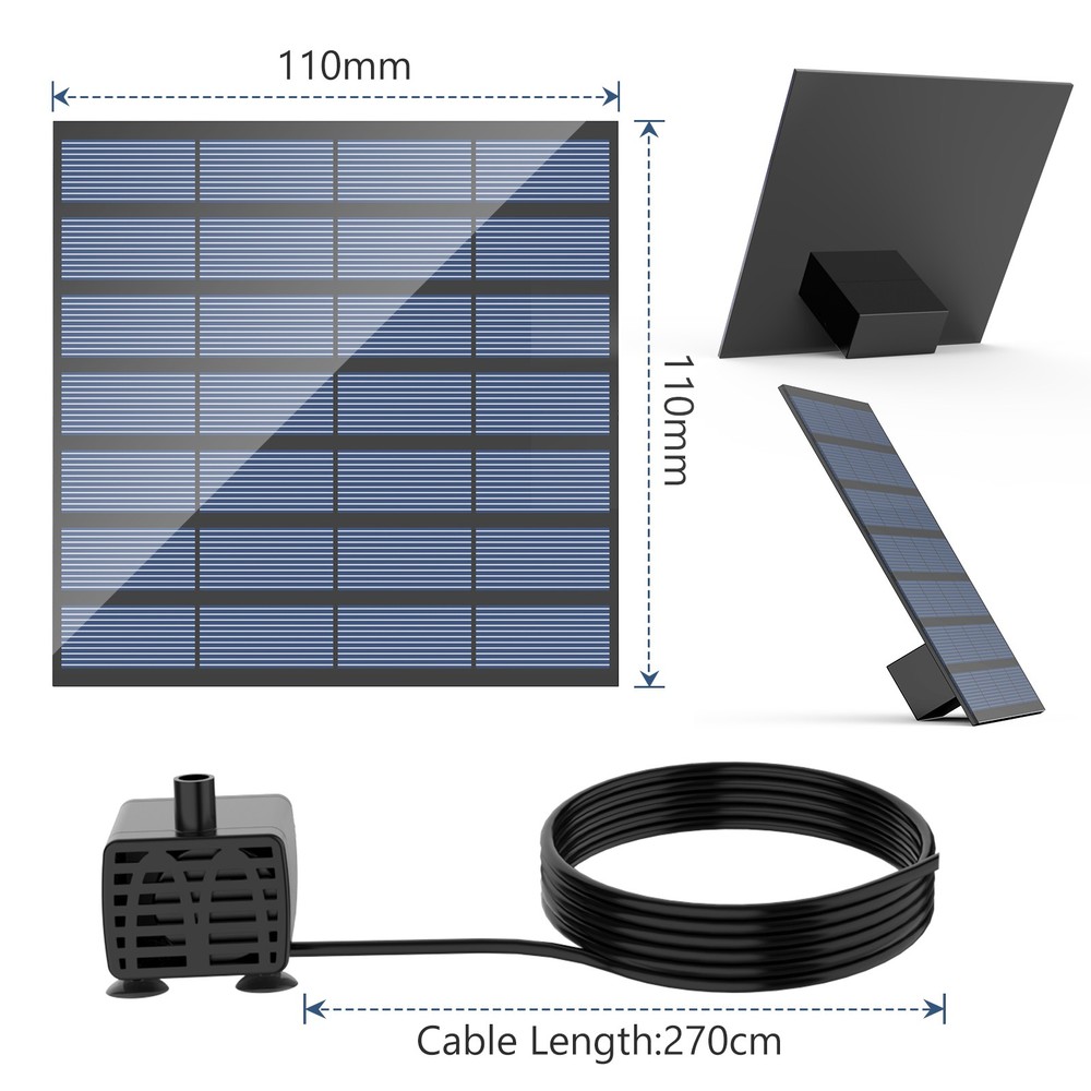 Solar Fountain Pump Kit,Separate Solar Panel,Upgraded Solar Floating Pump
