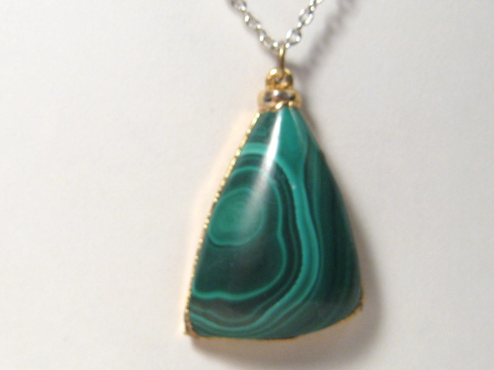 Malachite Free Form Pendant M411