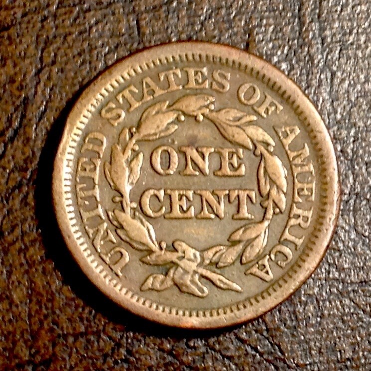 1853 Braided Hair US Large Cent cd -