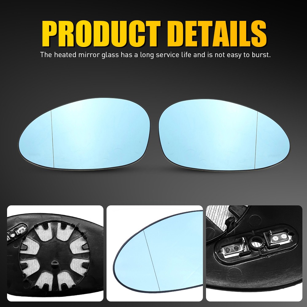 For BMW E81 E82 E87-88 E46 Front Left Right Side Heated Mirror Glass Replacement