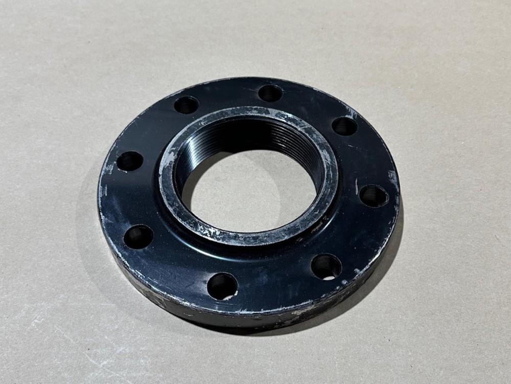 4” NPT x 9" Class 150 8 Bolt Threaded Pipe Flange Adapter SA/A105 Steel