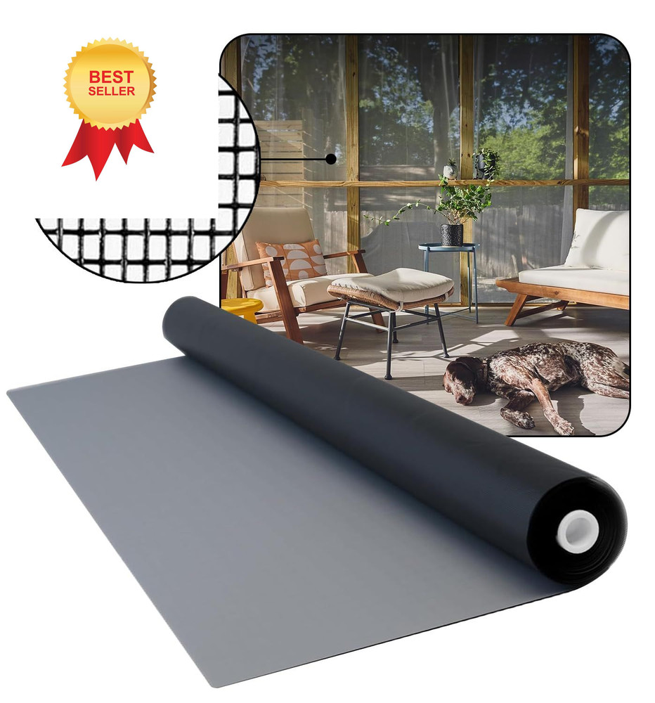 DOCA 48 in x 100 ft Window Screen Mesh - 48 x 100 ft, Charcoal