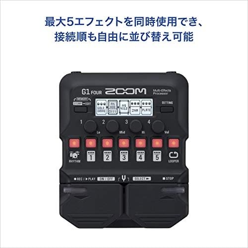 ZOOM Multi-Effects Processor G1 FOUR Electric Guitar Amplifier Cabinet Model