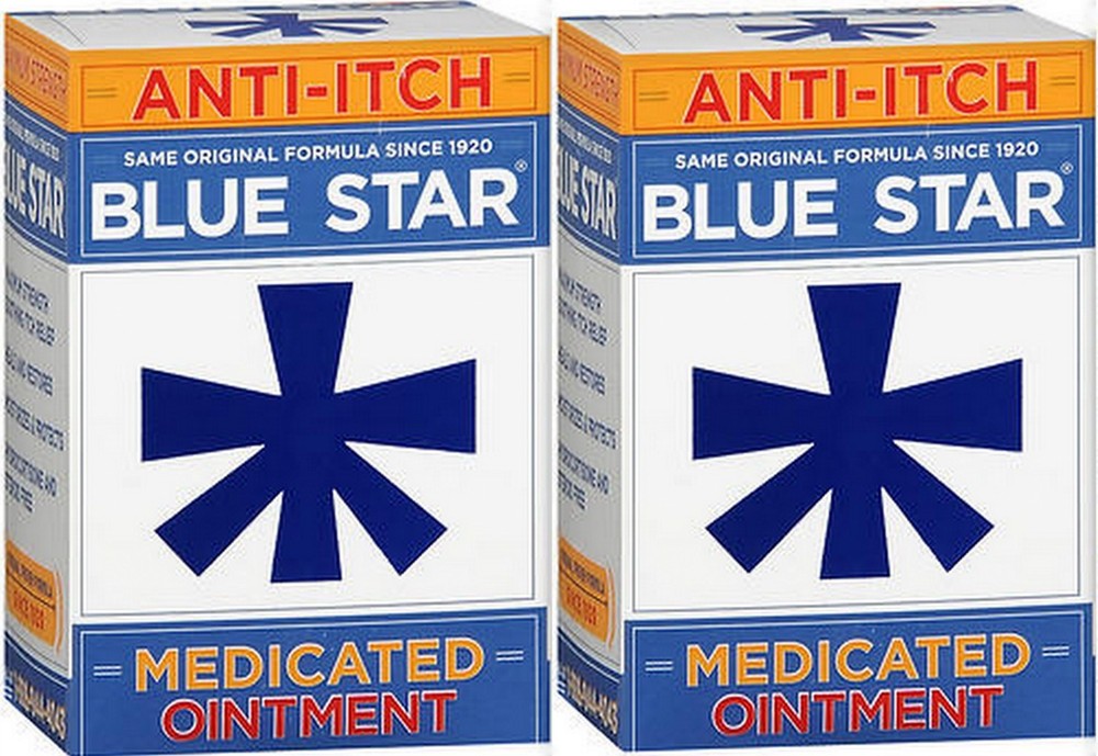 Blue Star Ointment For Ringworm / Eczema Itching 2oz ( 2 pack ) ^