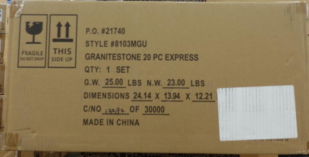 Granitestone Diamond 20 Pc Heavy Duty Triple Layer Nonstick