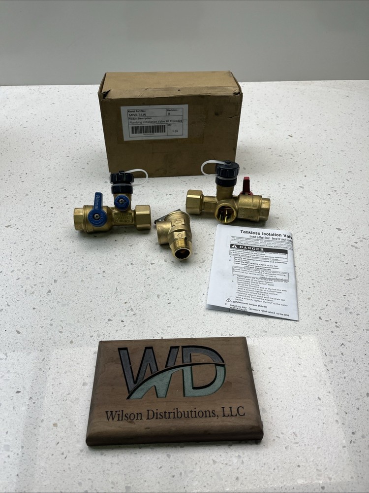 Rinnai MIVK-T-LW Tankless Valve Kit Installation Isolation NIB