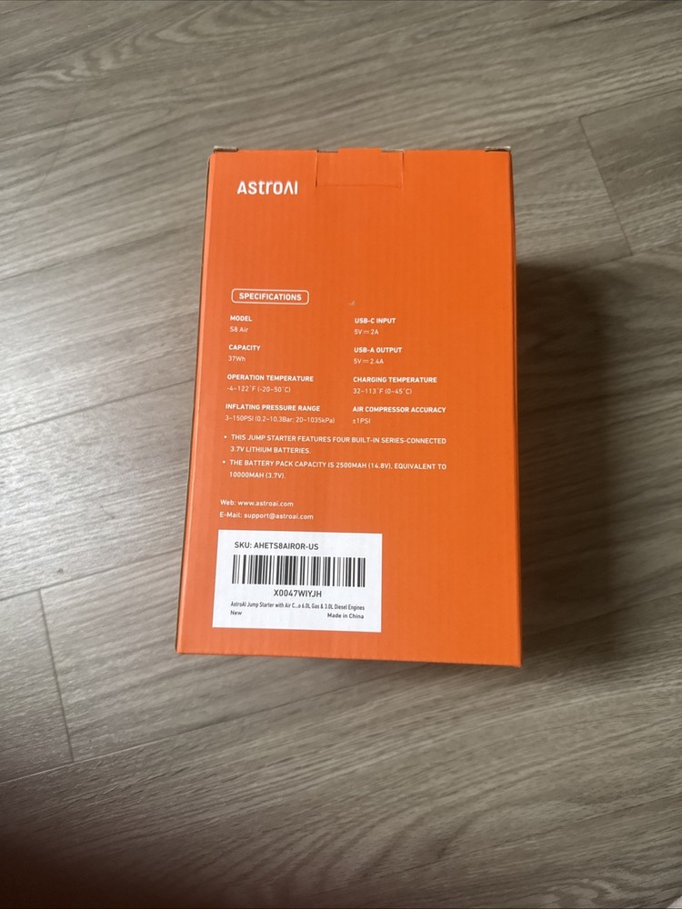 Astroai Jump starter with Air Compressor Model S8 Air