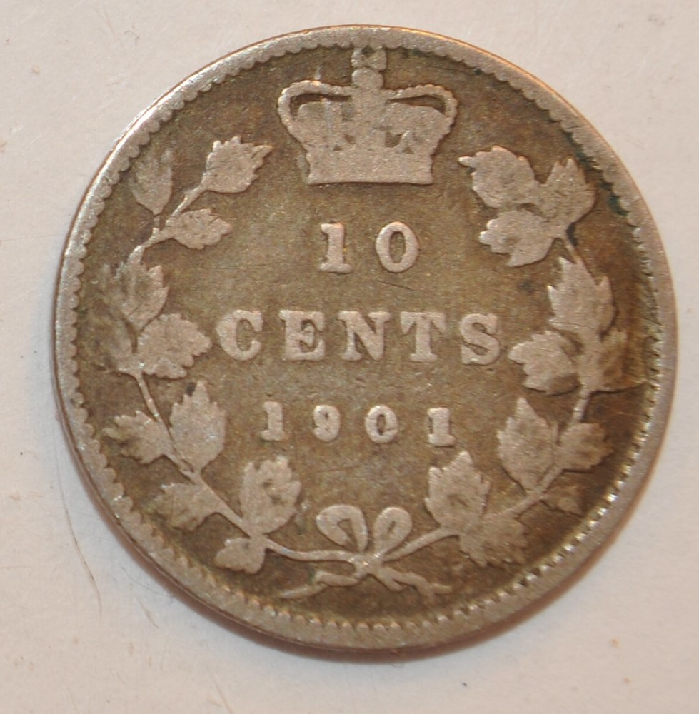 1901 Canada 10 Cents Silver