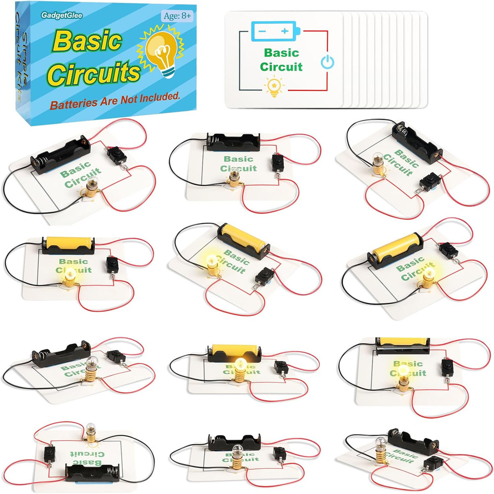 12 Bulk Electric Circuit Kit for Kids Age 8-12, Basic Circuits Science Light Bul