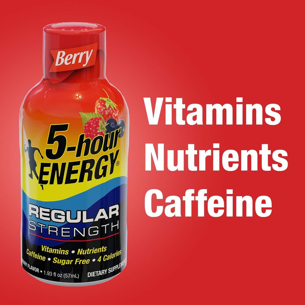 Regular Strength 5-hour ENERGY Shots � Berry � 24 Count