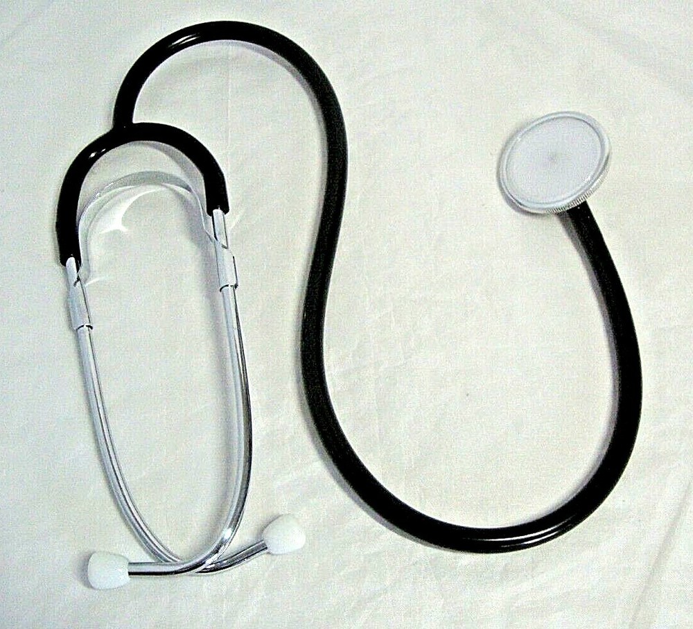 Classic Single Head Cardiology Stethoscope - 22" Black
