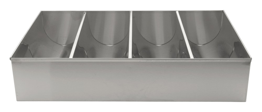 Cutlery Bin, 4 Compartment, S/S (4 Each)