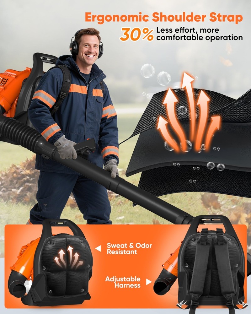 52CC Commercial Gas Leaf Blower Backpack Gas-powered Backpack Lawn Grass Blower