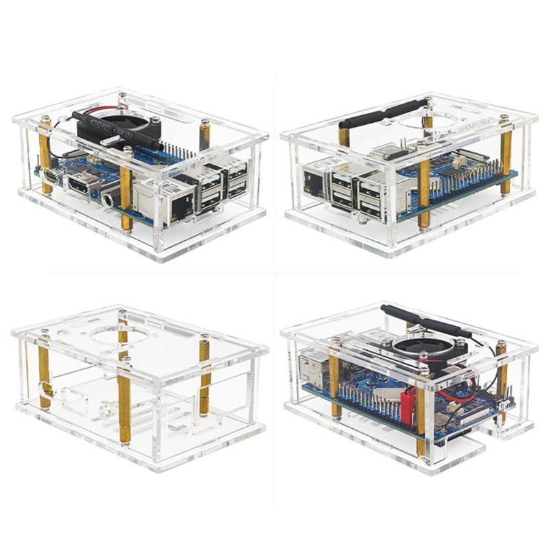 Acrylic Shell Box High Transparent For PI 4A Featuring Easy Installation