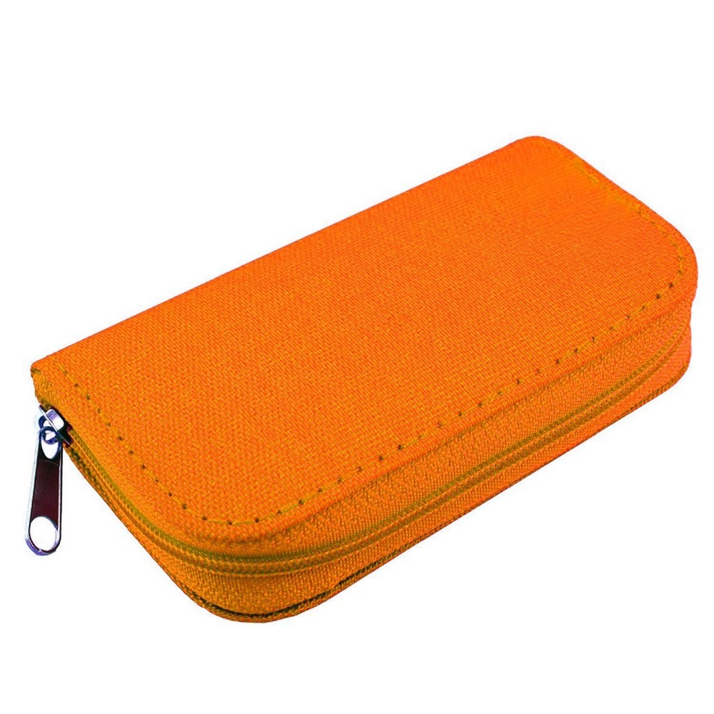 Memory Card Case - Carrying Suitable for Micro SD, Mini SD and 4X Orange
