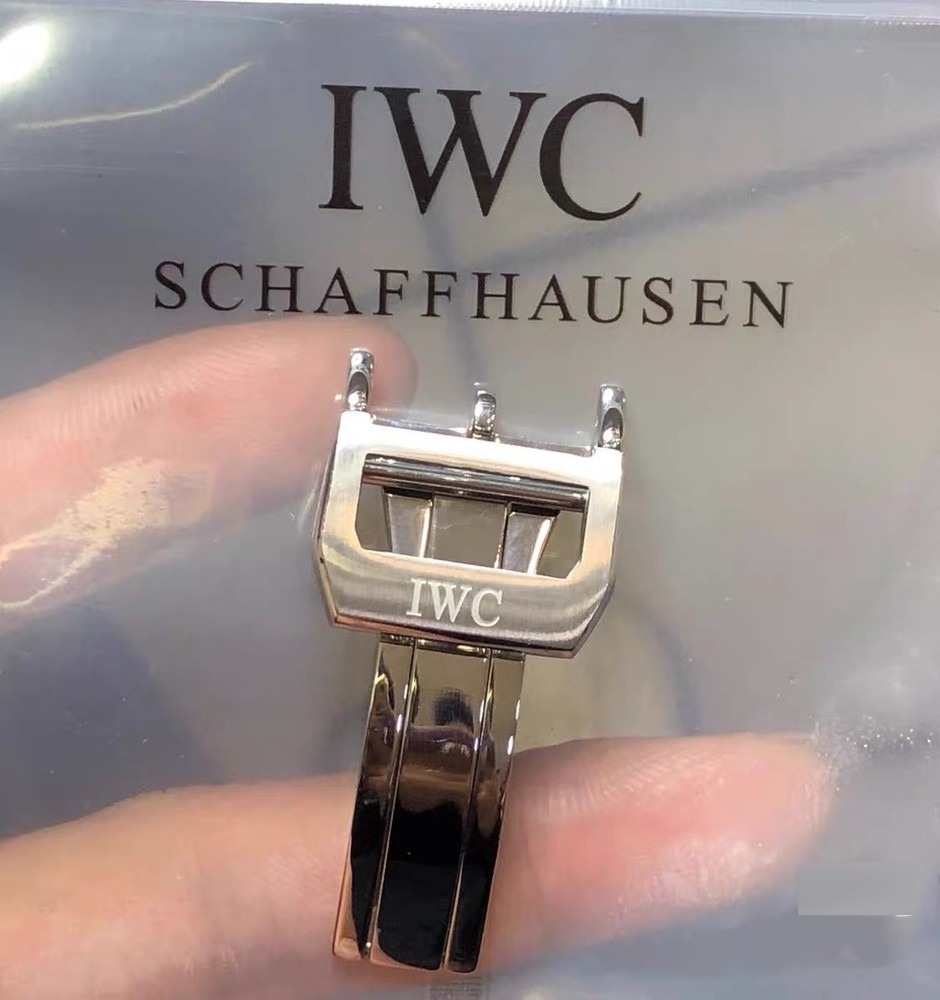 Genuine IWC Strap Silver/Gold Deployant Buckle 18mm