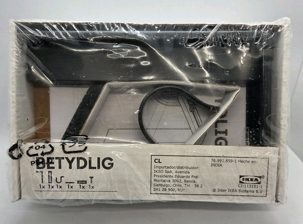 IKEA BETYDLIG Curtain Rod Holder Bracket Wall Ceiling Adjustable Black Pair