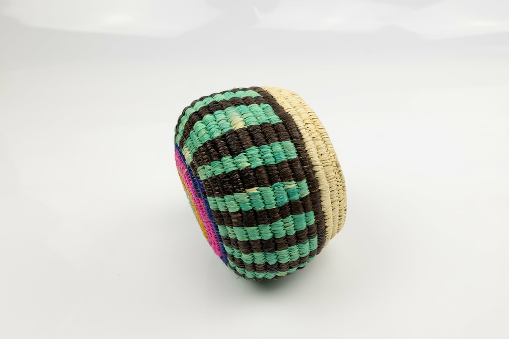 Vintage Woven Panama Basket