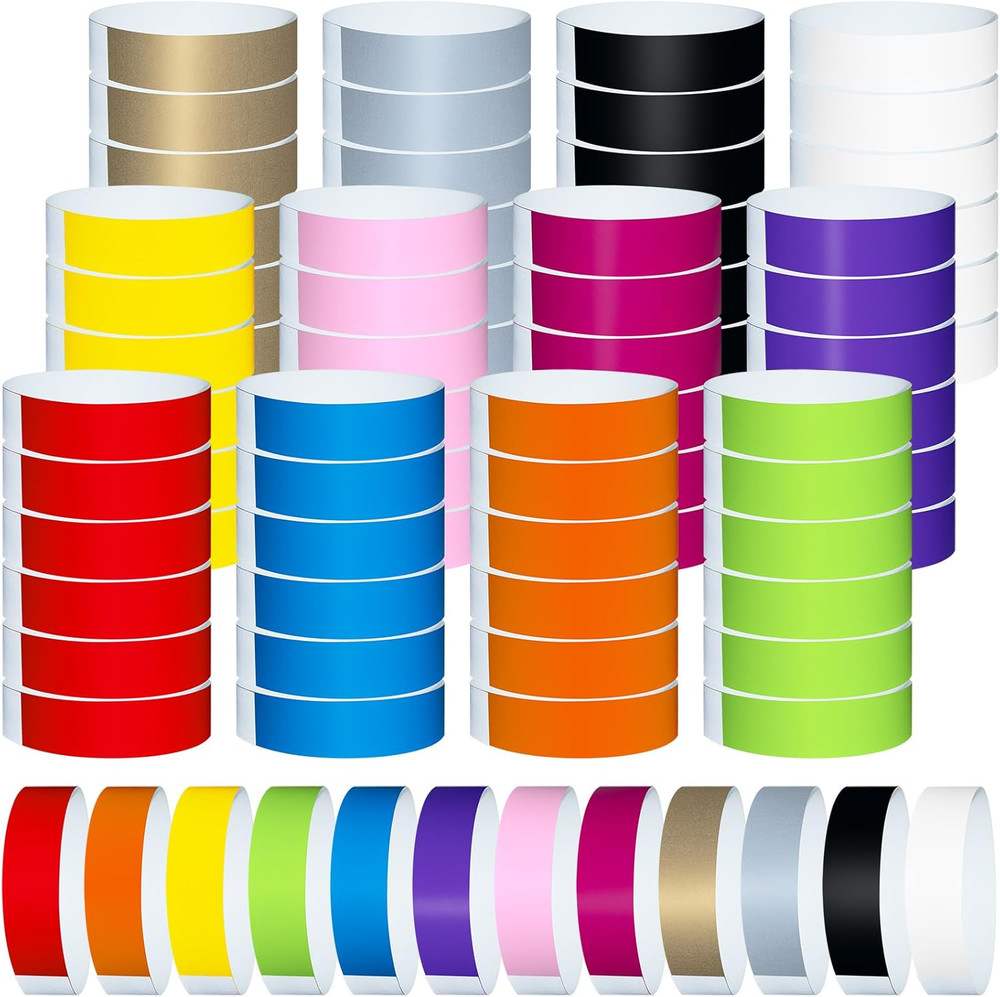 1200 pulseras de papel de plástico.