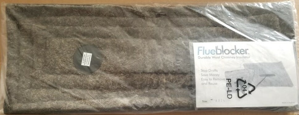 Rectangle FlueBlocker Chimney Draft Stopper, Wool Chimney Sheep