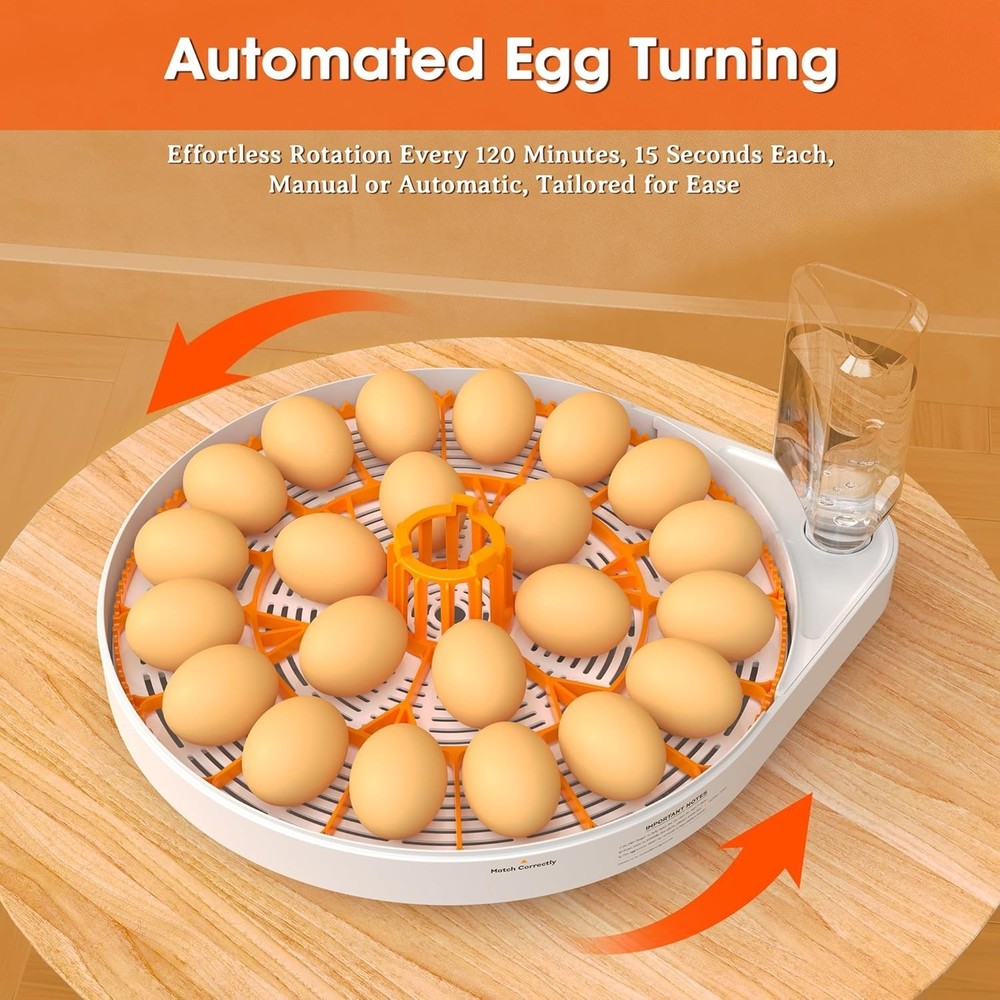 2025 Upgrade: 22-Egg Incubator with Advanced Humidity & Water Control Features