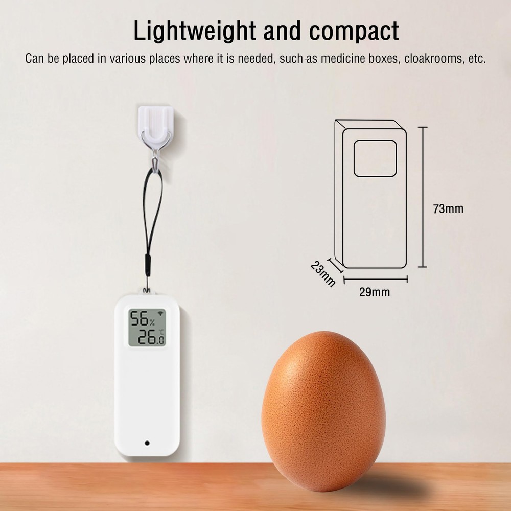 WLAN Thermometer Hygrometer Sensor, Wireless Smart Temperature and Humidity D...