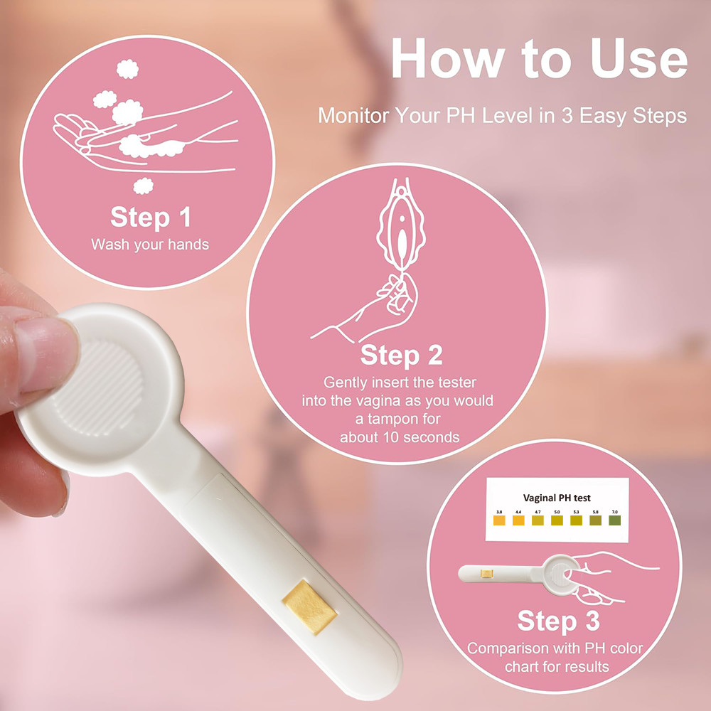 2 Pcs Vagina pH Test Bacterial Vaginosis (BV) pH Rapid Test Kit Self Testing