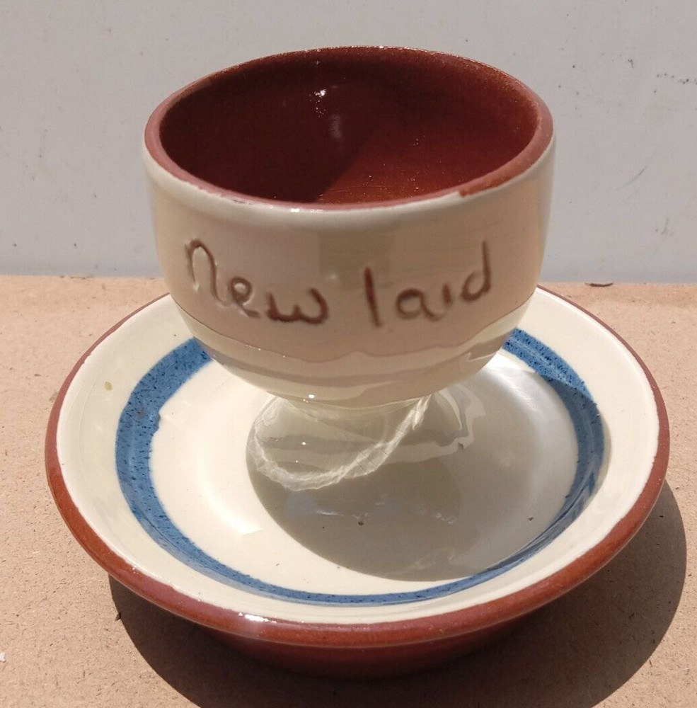 Vintage Torquay Pottery "New Land" Egg Cup