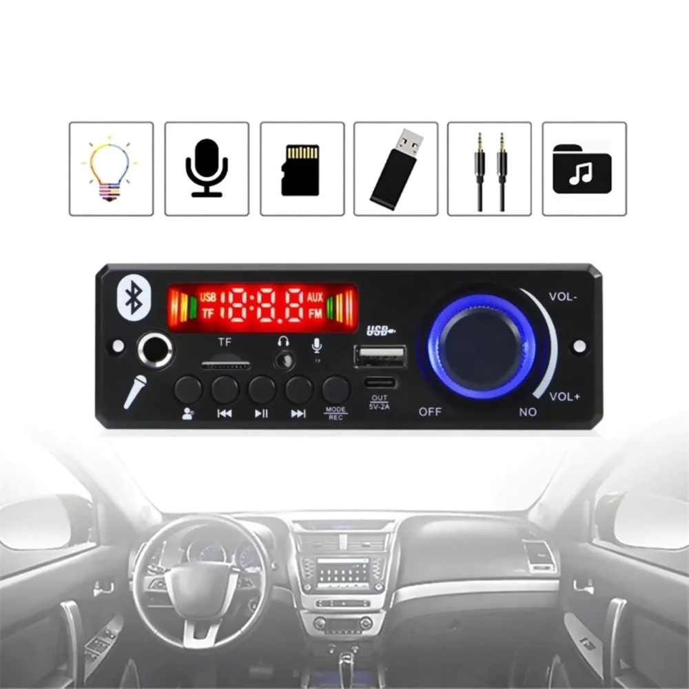 Portable MP3 Decoder 160W Audio Amplifier Bluetooth 5.0 DC12V Audio Equipment