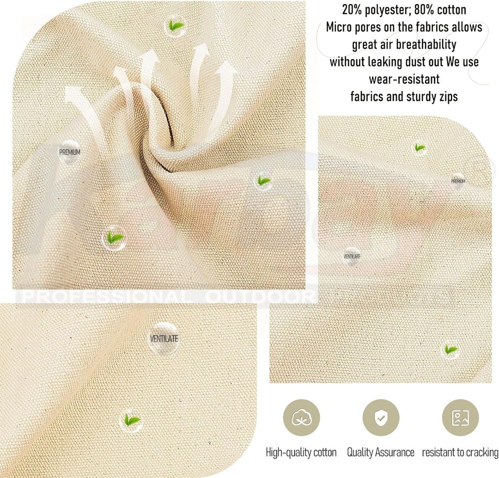 Cotton Leaf Blower Vacuum Bag - Effortless Emptying & Adjustable Straps