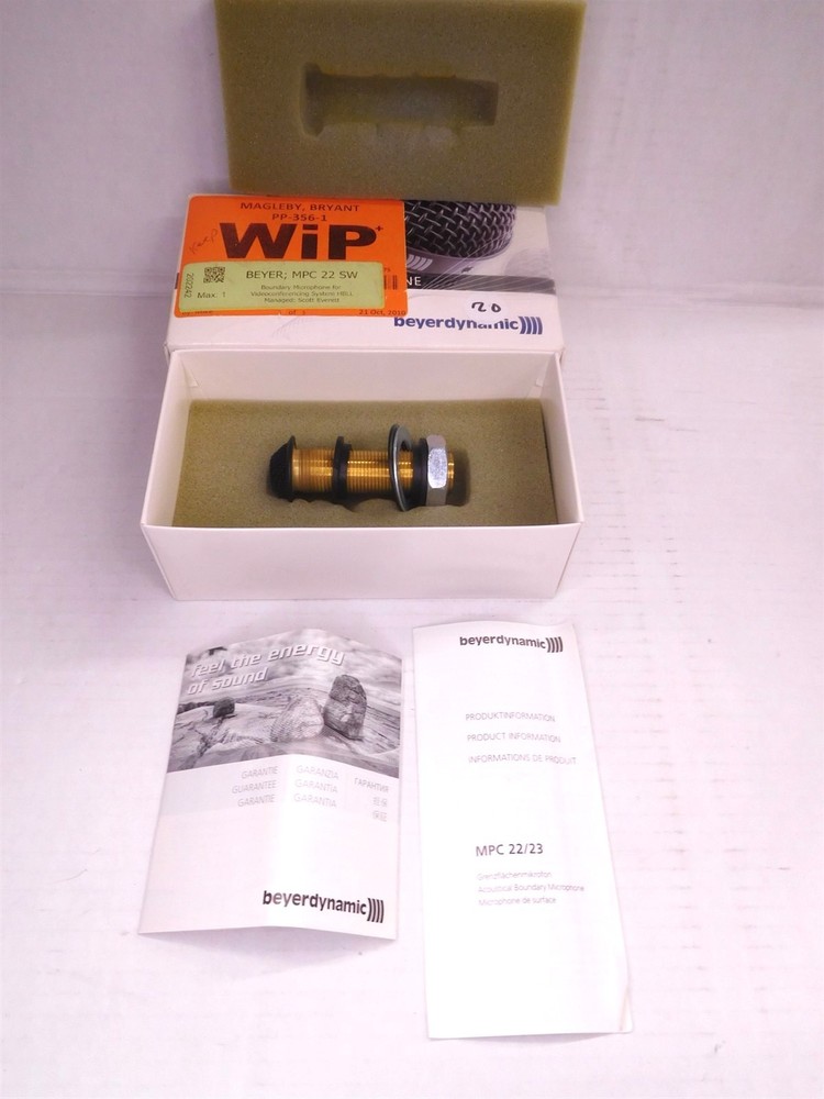 Beyer Dynamic MPC22SW Condensor Surface Mount Microphone (S8)