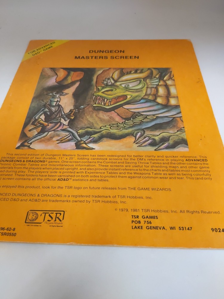 2x 1981 TSR Dungeon Master Screen - Rare