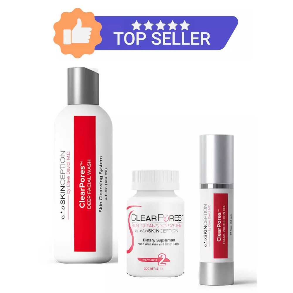 ClearPores 3-Step Acne Cleansing Kit – Natural Face & Body Breakout Solution