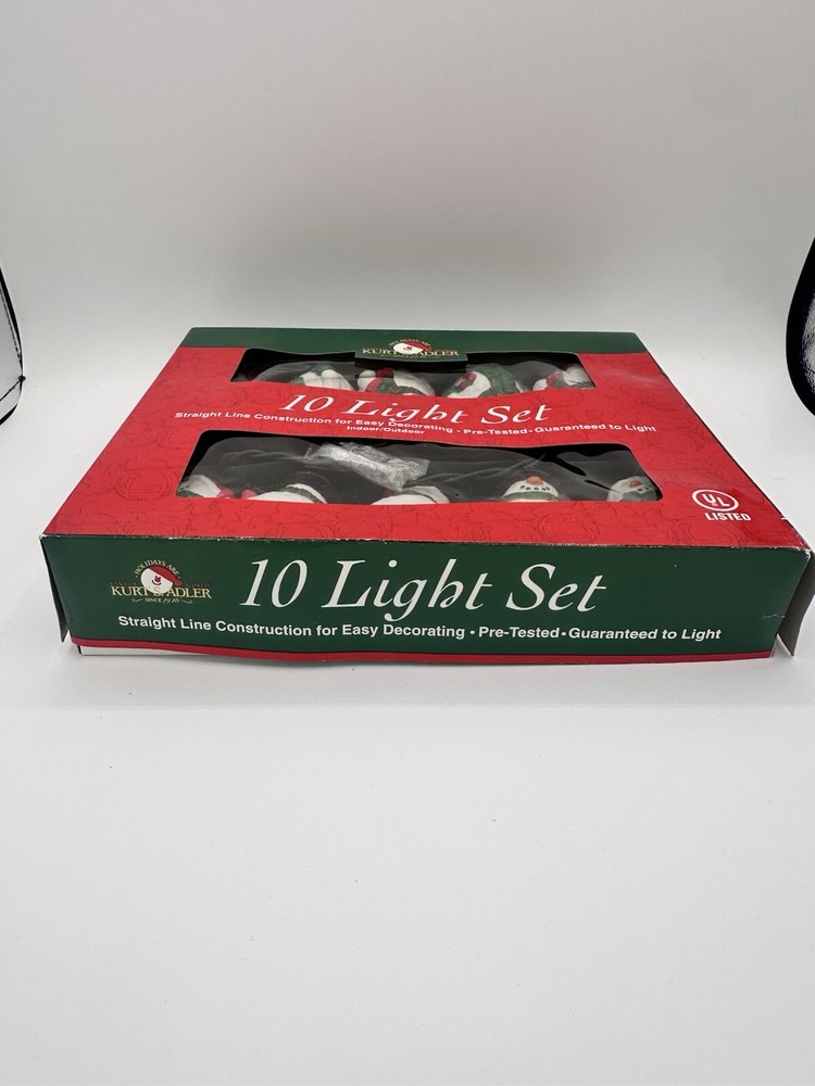 Kurt S. Adler UL1356 10-Light Snowman String light set Used