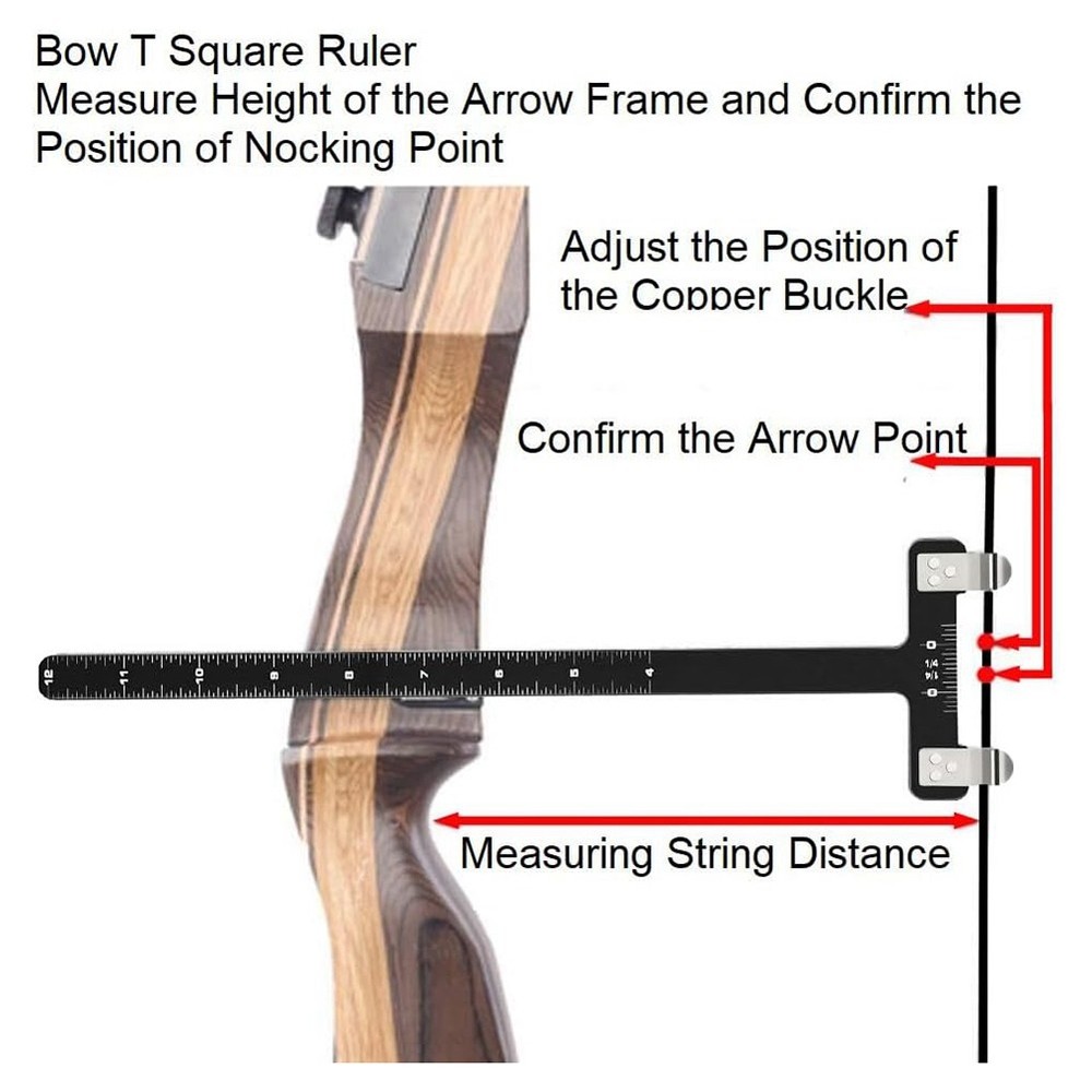 Bow String Nocking Points Set with T Square Ruler Nocking Buckle Pliers and1884