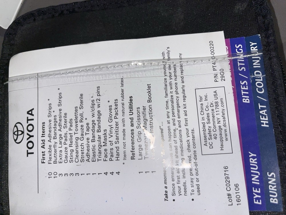 Toyota First Aid Kit OEM Preowned