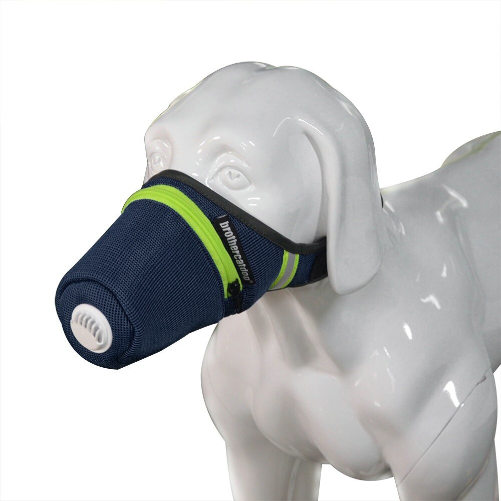 Dog Muzzle Adjustable Air Pollution Anti Dust Smog Filter Breathable Comfortable