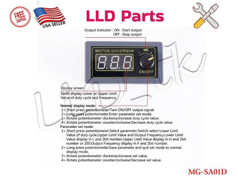 5V-30V Voltage Regulator DC Motor Speed Controller PWM Frequency Duty Cycle LED