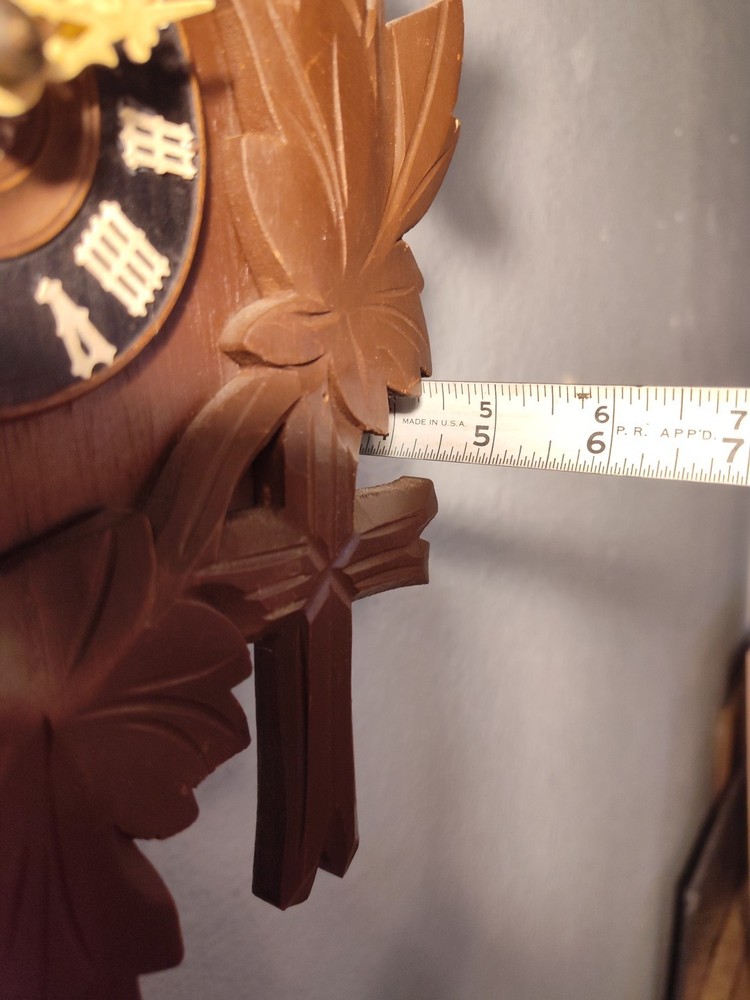Hubert Herr Cuckoo Clock German Made Black Forest Works 1 Clock Number Missing
